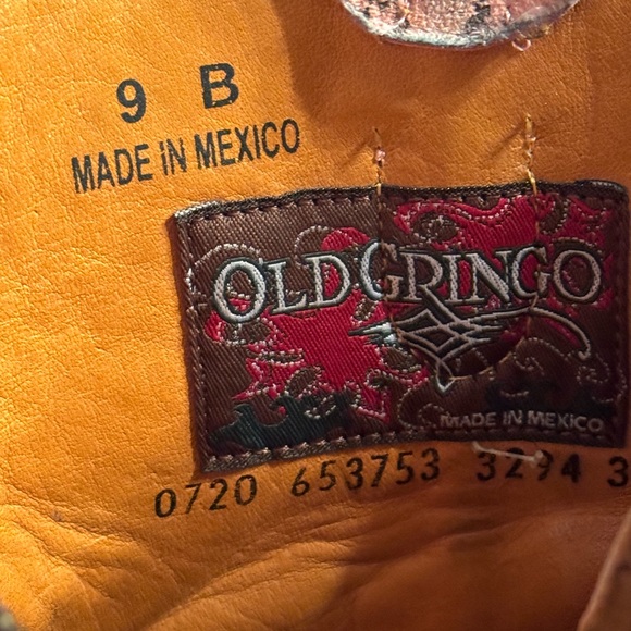 Old Gringo Cowgirl Boots. Inside zip. Size 9. - Picture 4 of 4